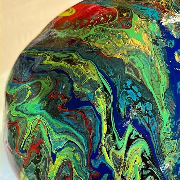 Hand-Painted One of A Kind Life Size Adult Human Skull - Picture 9 of 10